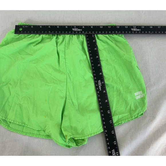 Women’s Running Athletic‎ Shorts MOVING COMFORT Sz S Neon Green with green liner - Picture 6 of 9